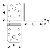 GH-Winkelverbinder Stahl vz 