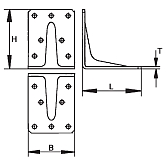 GH-Winkelverbinder Typ 55 S Stahl vz 