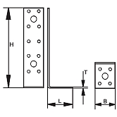 GH-Winkelverbinder Typ HS Stahl fvz 