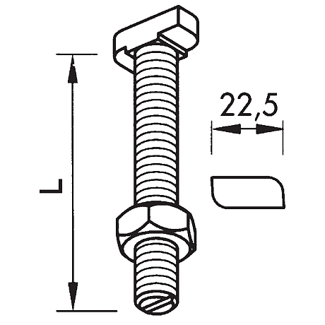 Bulloni con testa a martello 28/15 Dadi INOX A4 [SimilarCatItems.CatItem.ArtName2]