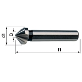 ATORN Aléseurs coniques à trois arêtes de coupe 90 ° HSSE à queue cylindrique DIN 335 C