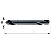 Mèche hélicoïdale HSS, norme usine, double pointe 