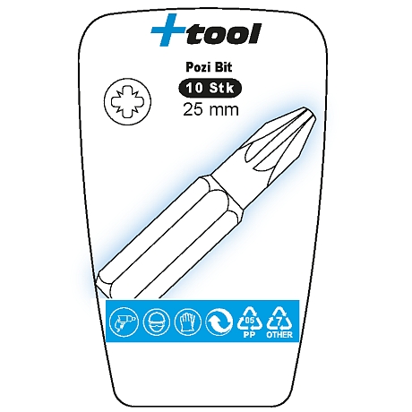 +Punte TOOL Pozidriv 1/4" C 6,3, confezione da 10 [SimilarCatItems.CatItem.ArtName2]