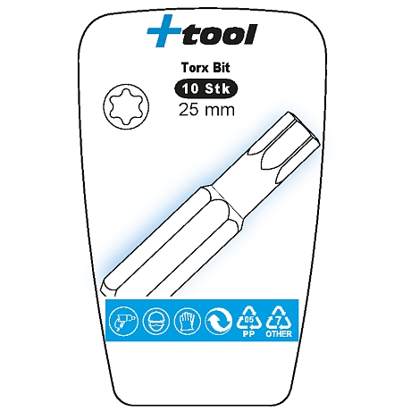 +TOOL Bits TORX® 1/4" C 6,3 Pack zu 10 Stk 25 mm [SimilarCatItems.CatItem.ArtName2]