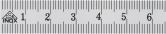 Stahlmassstab INOX oben 1/1 mm unten 1/1 mm 