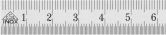 Stahlmassstab INOX oben 1/1 mm unten 1/2 mm 