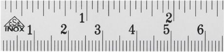Stahlmassstab INOX oben 1/16 unten 1/1 mm [SimilarCatItems.CatItem.ArtName2]