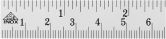 Stahlmassstab INOX oben 1/16 unten 1/1 mm 