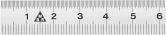 Stahlmassstab INOX oben 1/2 mm unten 1/1 mm 