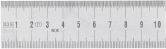 Stahlmassstab INOX breit oben 1/2 mm unten 1/1 mm 