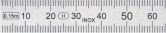 Stahlmassstab INOX NERIOX oben 1/1 mm unten 1/1 mm 