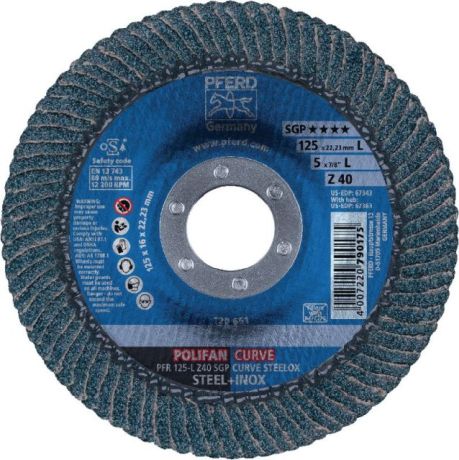 Disque à lamelles PFERD POLIFAN® SGP CURVE STEELOX [SimilarCatItems.CatItem.ArtName2]
