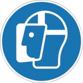 Panneau d'obligation d'utiliser un écran facial 