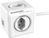 Mehrfach-Steckdose ALLOCACOC USB blau 