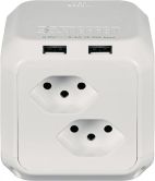 Mehrfach-Steckdose CUBE 2 x USB-A schwarz 