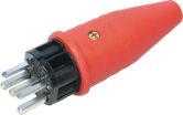 Gummi-Stecker rot-schwarz 
