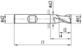 FRANKEN Eck-/ Nutfräser 2300C TiCN DIN 327 HSS-Co8 