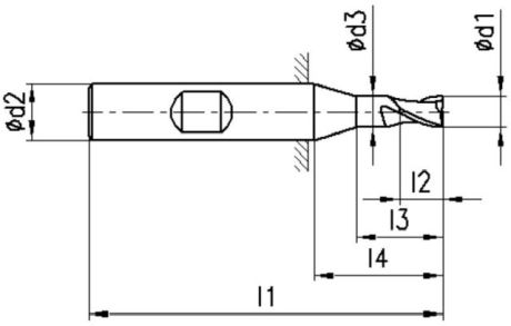 FRANKEN HSS-Eckfräser 2305 HSS-Co8 [SimilarCatItems.CatItem.ArtName2]