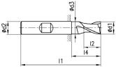FRANKEN Eck-/ Nutfräser 2310C TiCN DIN 327 HSS-Co8 
