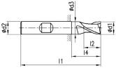 FRANKEN Eck-/ Nutfräser 2345 DIN 844K HSS-Co8 