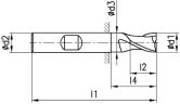 FRANKEN Eck-/ Nutfräser 2345C TiCN DIN844K HSS-Co8 