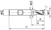 FRANKEN Radiusfräser 3268C TiCN HSS-Co8 