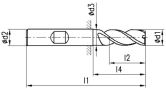 FRANKEN HSS-Eckfräser 1336 Typ W DIN 844L HSS-Co8 