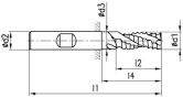 FRANKEN HSS-Eckfräser 1590 DIN 844K HSS-Co8 