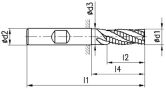 FRANKEN Eck-/ Nutfräser 1590C TiCN DIN844K HSS-Co8 