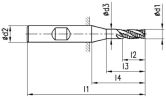 FRANKEN Eck-/ Nutfräser 1344 DIN 844K HSS-Co5 