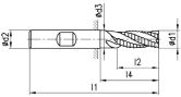 FRANKEN Eck-/ Nutfräser 1345C TiCN DIN844K HSS-Co8 