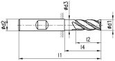 FRANKEN HSS-Eckfräser1386C HR DIN844L HSS-CoF TiCN 