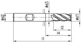 FRANKEN HSS-Eckfräser 1359C HR HSS-CoPM TiCN 