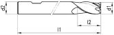 NERIOX HSS-Eckfräser Typ N HSS-Co8 DIN 844 lang 