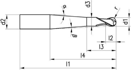 VHM-Kugel-Hartfräser FRANKEN 2834A HSC-Jet-Cut TiA [LastViewedItems.CatItem.ArtName2]
