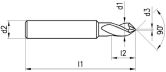 VHM-Fasfräser DIXI 7623 Typ N ohne Fläche 