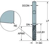 VHM-Eckfräser CoroMill® Dura COROMANT 1K377 - 4xD 