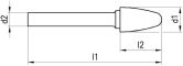 NERIOX HM-Frässtift Form RBF Z6 UNI 