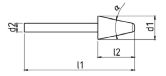 NERIOX HM-Frässtift Form KEL Z6 UNI 