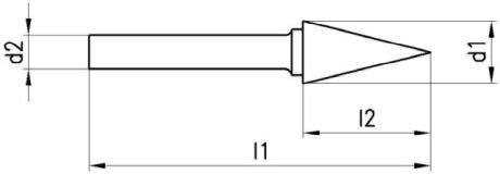 BIAX VHM-Mini-Frässtift TCI Spitzkegelform [SimilarCatItems.CatItem.ArtName2]
