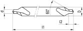 Zentrierbohrer 60° NERIOX Form A HSS-E Co8 DIN 333 