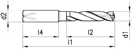 Pilotbohrer VHM zylindrisch
