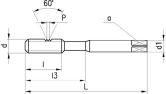 Gewindebohrer DC N320-4 HSSE M ISO2 6H DIN 371 