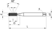 Gewindeformer DC FPS381VS-3 HSSE-PM M VS 6GX ~DIN2