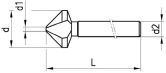 MAGAFOR Kegelsenker 90° HSS DIN 335C lang 