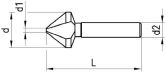 VHM-Kegelsenker 60° K15 DIN 335C 