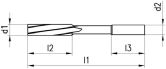 Maschinenreibahle DIN 212 HSS-E TiAlN 