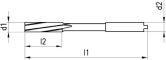 BECK Maschinenreibahle DIN 212 HSS-E H7 